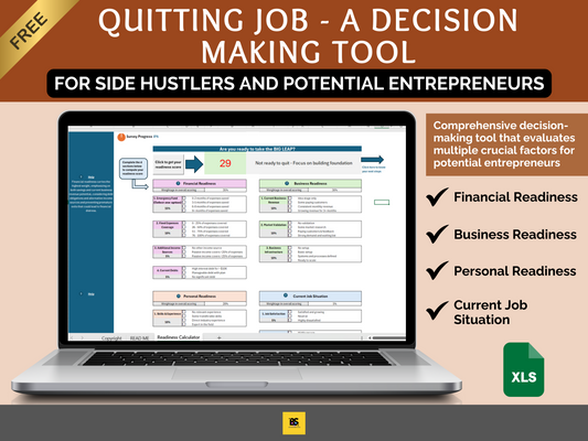 Quitting Job - Decision-making Tool : Check your readiness to quit your job to build your business