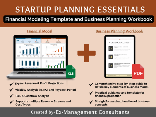 Startup Planning Essentials - Business financial modeling excel and business planning workbook